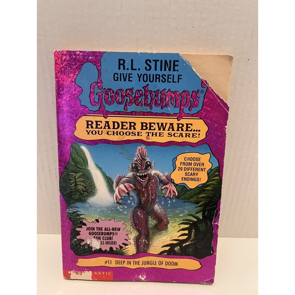 GOOSEBUMPS #11 Deep In The Jungle Of Doom by R. L. Stine 1996 90s READER BEWARE